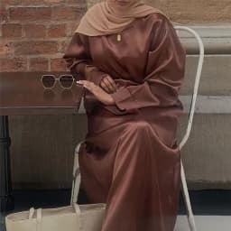 image-Loriya Maroon Dress XXL Long Sleeve Lace Up