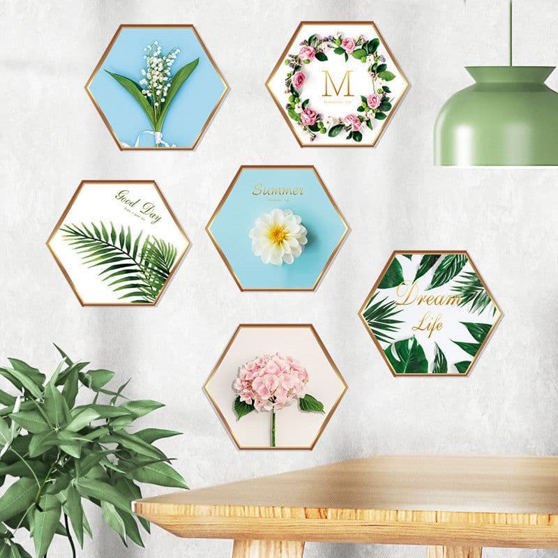 image-PX 60x90 PVC Waterproof Wall Sticker - Green Plant Decor for Bedroom