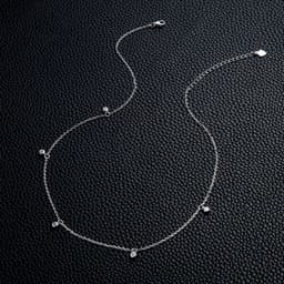image-AINUOSHI Moissanite Necklace, 925 Silver, 0.3ct, European Style, 21-50cm