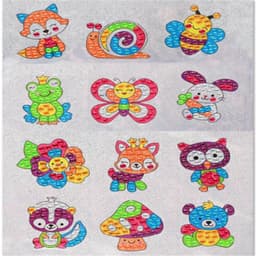 image-Douyin Rabbit Year Puzzle Sticker - DIY Crystal Diamond Fridge Decal - Cartoon Style