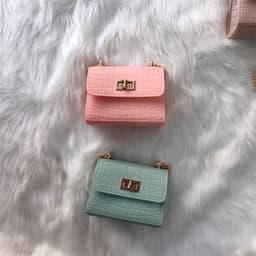 image-Summer mini small bag women 2021 new trendy net trendy red crocodile pattern solid color fashion one shoulder Messenger chain bag