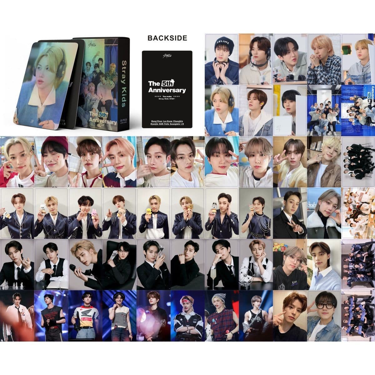 image-SK Stray Kids Album Cards - Bang Chan, Lee Know, Hyunjin