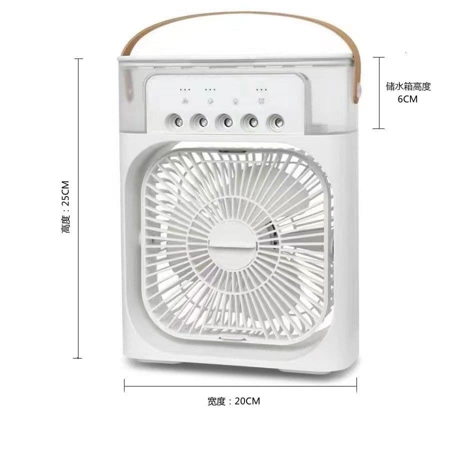 image-USB Desktop Fan - 5-Hole Spray Humidification Black