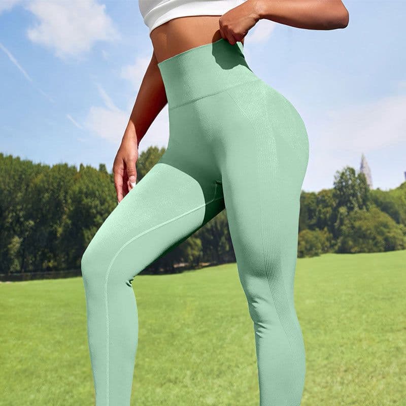 image-Women's High Waist Fitness Pants - Yoga Bright Yellow XL