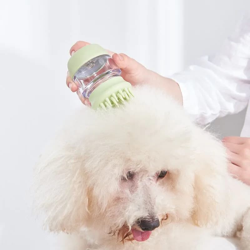 image-Zhejiang Mingai Pet Dog Bath Brush - Green Silicone