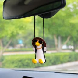 image-Cross-border auto supplies car swing duck rearview mirror pendant wholesale car interior decoration duckling car ornaments tide
