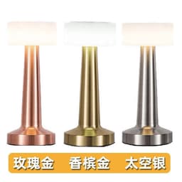 image-Nordic LED Metal Desk Lamp - Rose Gold