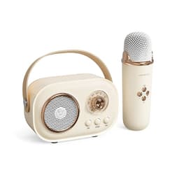 image-Douyin Bluetooth Wireless Karaoke Microphone for Kids - Double Wheat Yellow (50 characters)