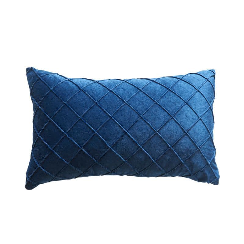 image-Dutch Velvet Plaid Waist Pillow Purple 30×50cm