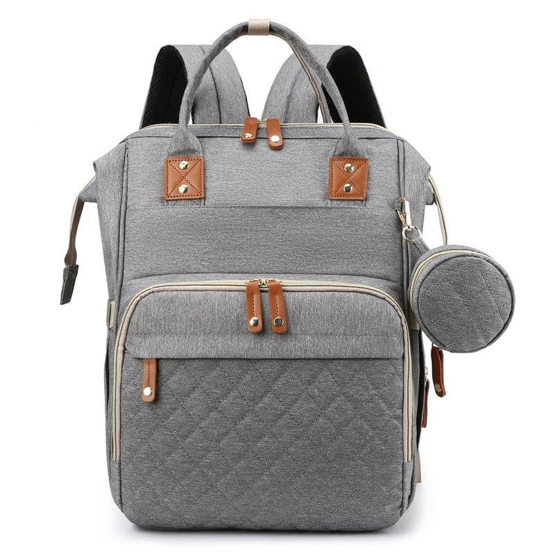 image-New portable mummy bag, baby crib, stroller backpack, lightweight mother and baby bag, multi-function large capacity mother bed bag