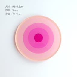 image-Simple Acrylic Coaster - Heat Insulation