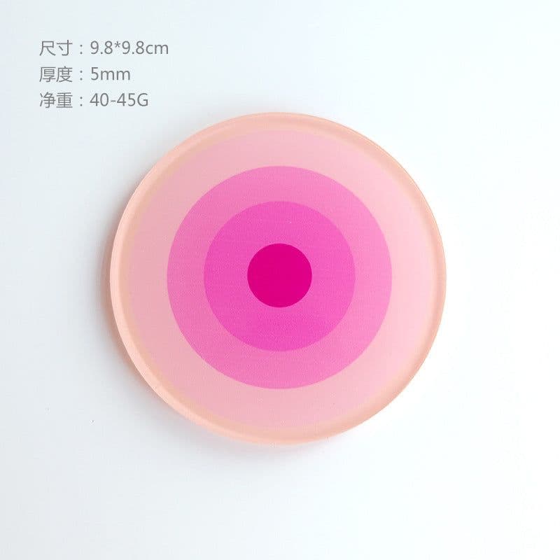 image-Simple Acrylic Coaster - Heat Insulation