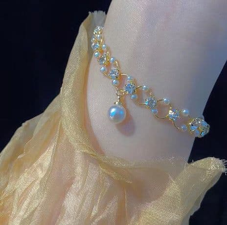 image-High-end French Pearl Zircon Necklace Red - Alloy Jewelry