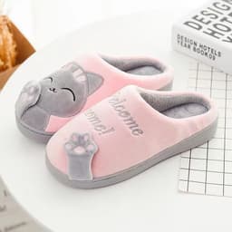 image-Cotton Slippers Women Men Couple Unisex Warm