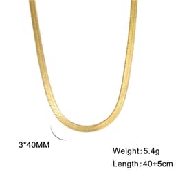 image-Stainless Steel Snake Chain Necklace Unisex 41-50cm