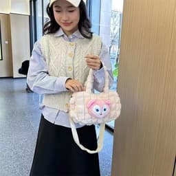 image-Sanrio Kuromi Plush Coin Purse - Kids Bag Charm