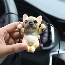 image-KAKAXIN Cartoon Puppy Car Pendant - Resin Ornament