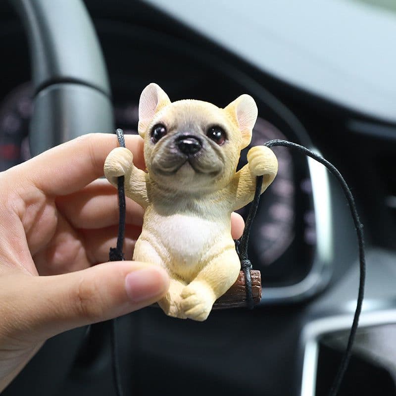 image-KAKAXIN Cartoon Puppy Car Pendant - Resin Ornament