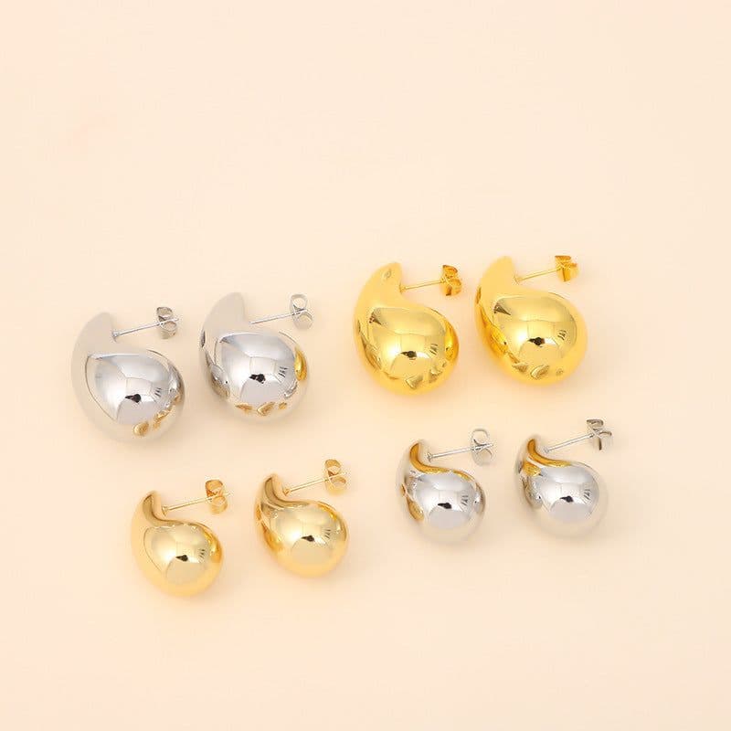 image-Metal Drop Earrings - Retro Design Women's Fashion