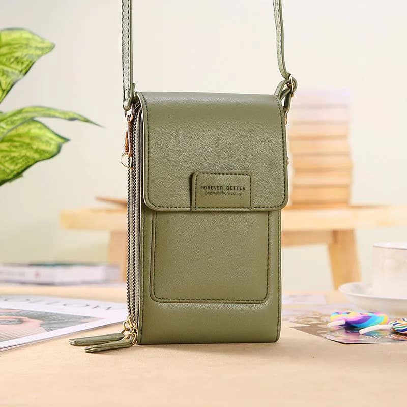 image-2022 new touch screen mobile phone bag female small oblique cute mobile phone small bag fashion wallet vertical section