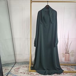 image-Women's Abaya Dress - Grey Long Sleeve One Size