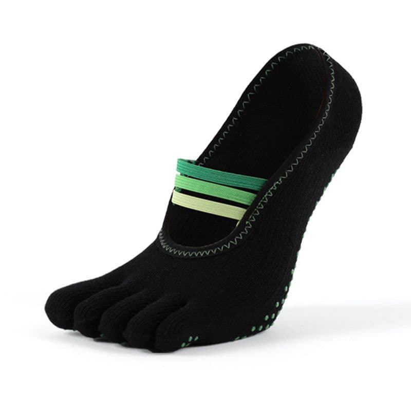 image-Yoga Socks - Colorful Gradient, Non-Slip, Aerobics
