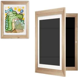 image-2023 cross-border new hot wooden oil painting storage box children flip photo frame picture frame Kids Art Frames