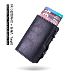 image-Camouflage Green RFID Card Holder - PU Leather