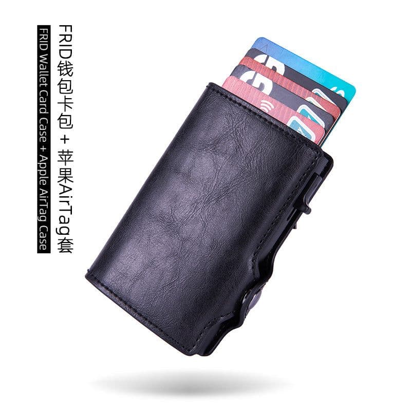 image-Camouflage Green RFID Card Holder - PU Leather