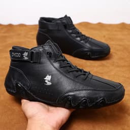 image-Cross-border popular independent station men's shoes high-top men's casual shoes shoes Dr. Ram first layer leather Martin boots men