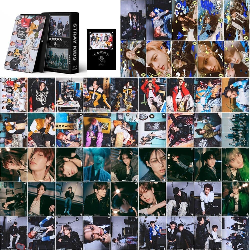 image-SK Stray Kids Album Cards - Bang Chan, Lee Know, Hyunjin