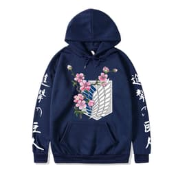 image-2021 couples wear autumn and winter new popular anime attack giant series illustration loose casual hooded sweater women
