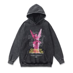 image-Cotton Fleece Hoodie - Kangaroo Pocket Loose Fit XXL