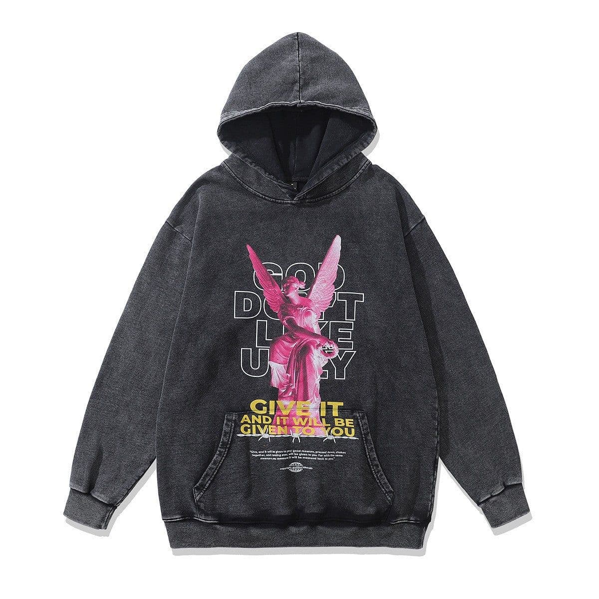 image-Cotton Fleece Hoodie - Kangaroo Pocket Loose Fit XXL