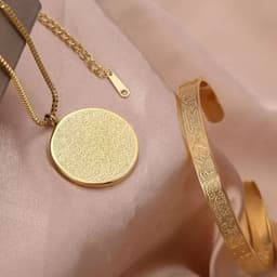 image-Boxiang Jewelry Stainless Steel Arabic Necklace Rose Gold