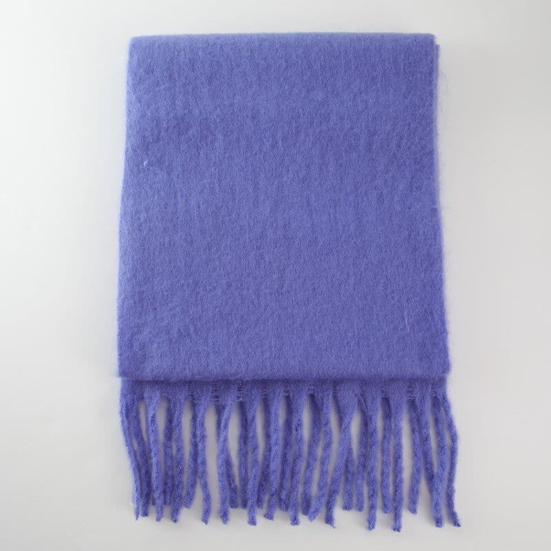 image-GINES LILY 28-Color Cashmere Scarf - Army Green, 43x225cm Warm