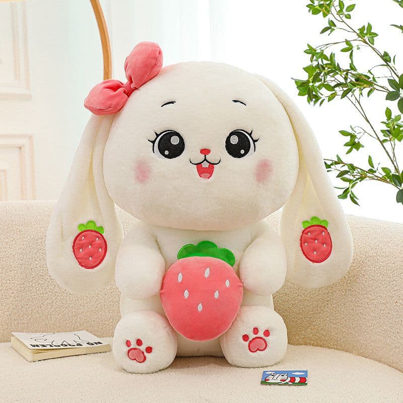 image-Sendu Strawberry Rabbit Plush Doll - Valentine's Gift