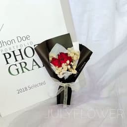 image-Mini Dried Roses Bouquet - Valentine's DIY Decorations 5"