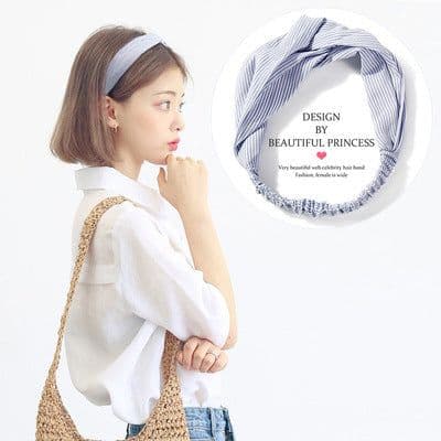 image-Korean spring and summer cross elastic headband chiffon silk headband ladies headband hair accessories sports face wash headwear wholesale