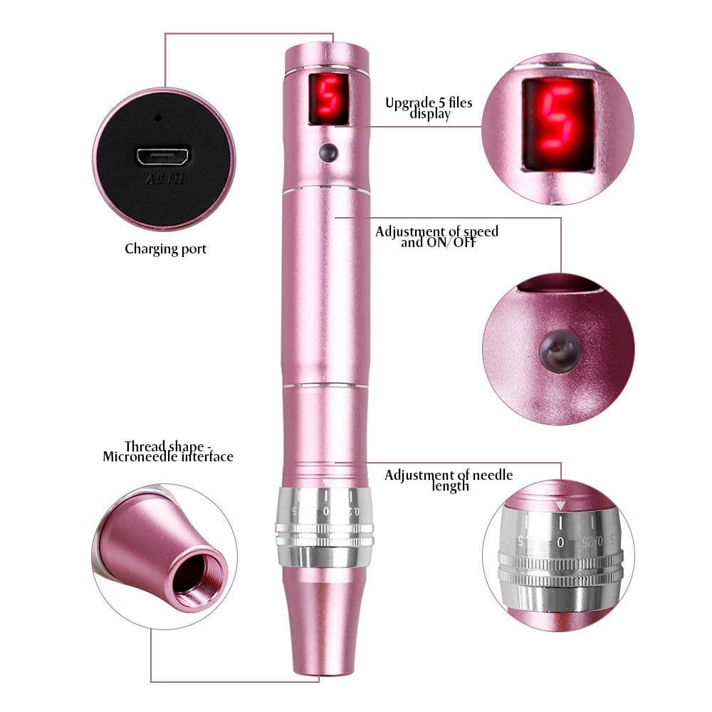 image-SKSONG AIi-299 Nano Microcrystalline Beauty Electric Microneedle Device - Matte Silver
