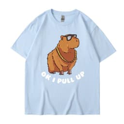 image-Cross-border independent station new summer cartoon cute Harajuku style printed cotton short-sleeved men's and women's T-shirt tops