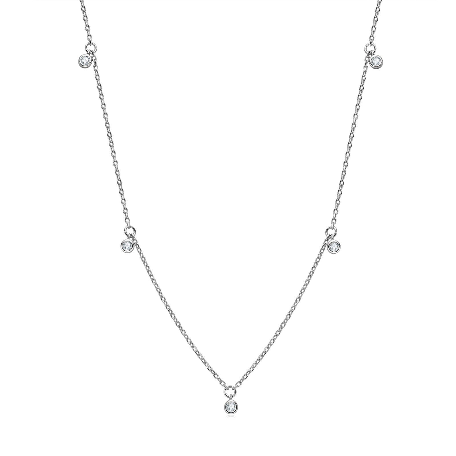image-AINUOSHI Moissanite Necklace, 925 Silver, 0.3ct, European Style, 21-50cm