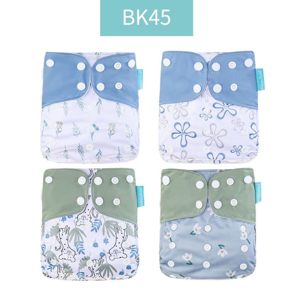 image-Happyflute 4-Pack Washable Training Pants - Waterproof Diapers for Infants 1-3 Years Old