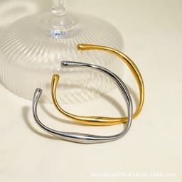 image-18K Gold Electroplated Stainless Steel Jewelry - Open Hand, Fall 2023