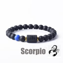 image-Tiger Eye Stone Zodiac Bracelet - Natural Stone Beaded