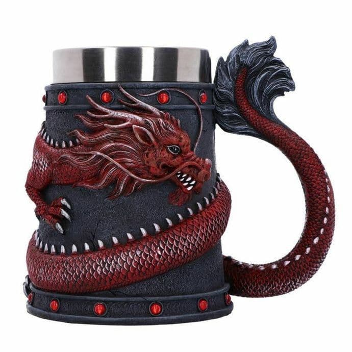 image-Bohong Golden Dragon Goblet Beer Mug, 128ml Stainless Steel