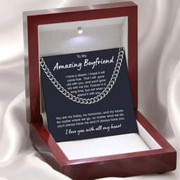image-Cuban Link Copper Necklace - Women's Cross Chain