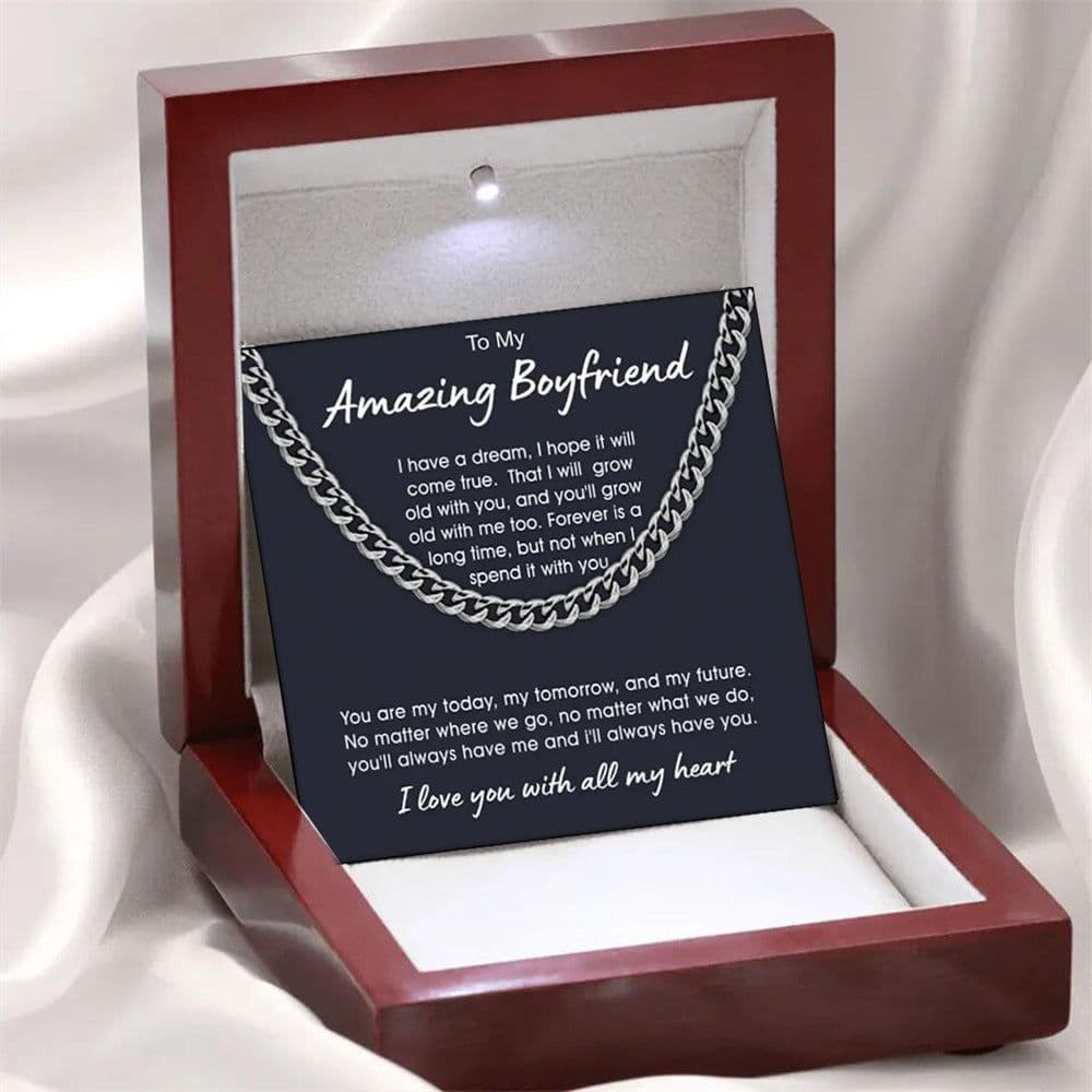 image-Cuban Link Copper Necklace - Women's Cross Chain