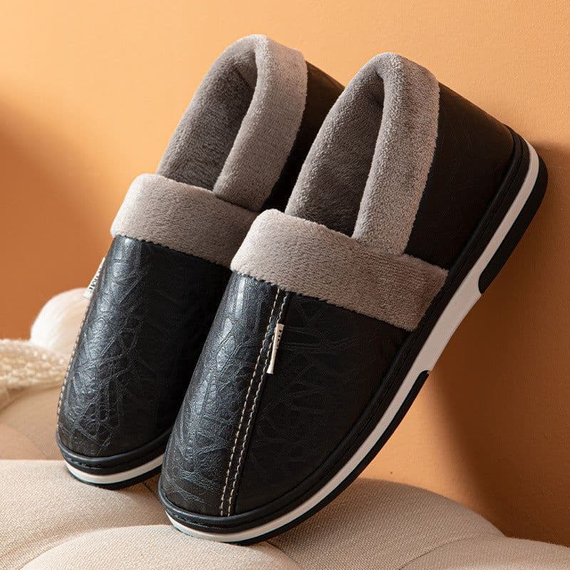 image-Cotton Slippers - Brown Size 50-51 Oversized