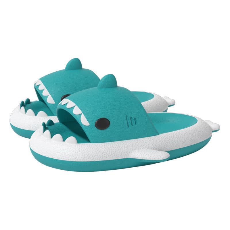 image-Cross-border cow shark sandals and slippers for men at home